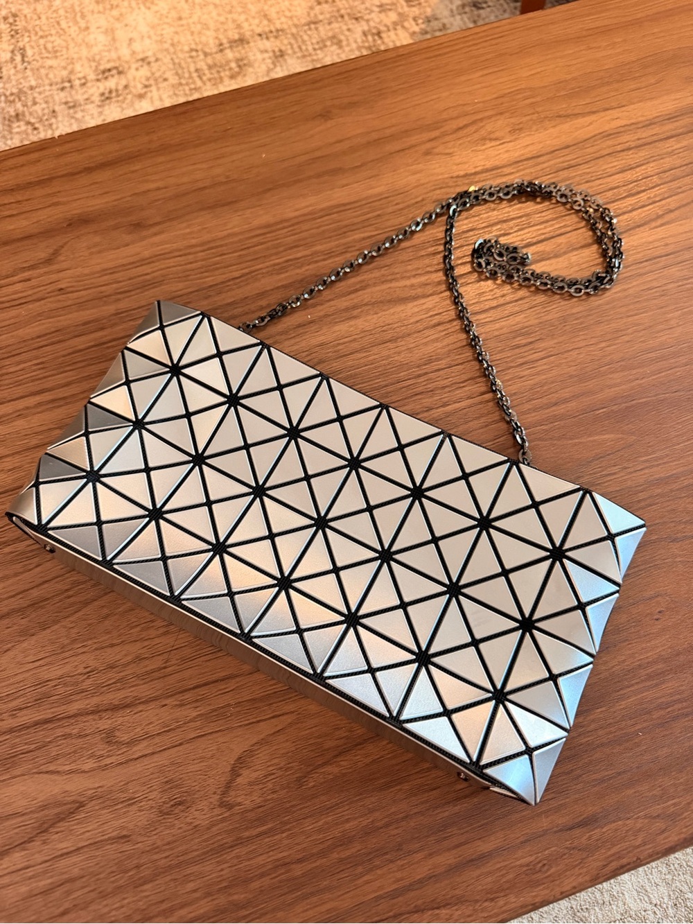 BaoBao by Issey Miyake silver crossbody bag shoulder bag Platinum Prism - Picture 2 of 12